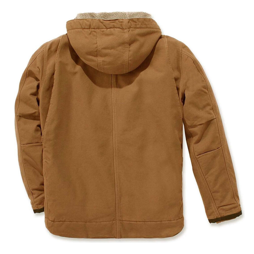 Carhartt Washed Duck Sherpa-Lined Bruin Werkjas Heren