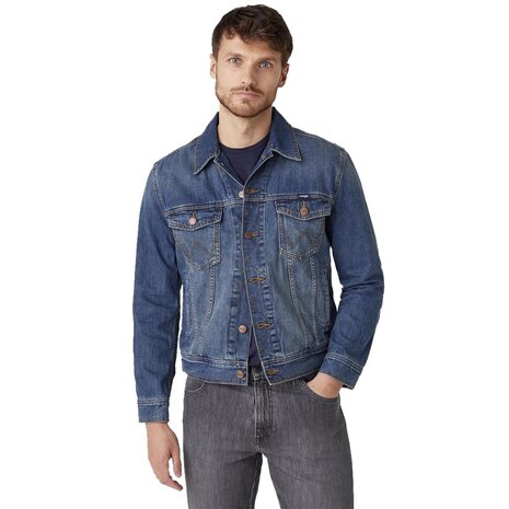 Wrangler Classic Jacket Mid Stone Spijkerjack Heren