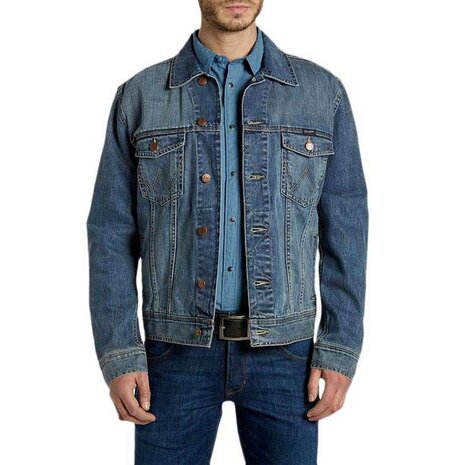 Wrangler Classic Jacket Mid Stone Spijkerjack Heren