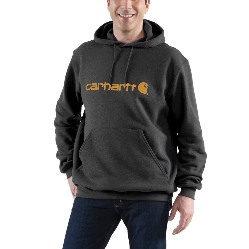 Carhartt Marquette Logo Carbon Heather Sweatshirt Heren Carhartt Marquette Logo Carbon Heather Sweatshirt Heren