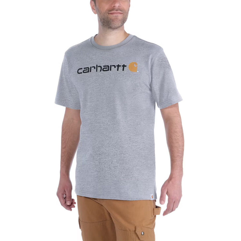 Carhartt Dearborn Logo Shortsleeve Heather Gray T-Shirt Heren