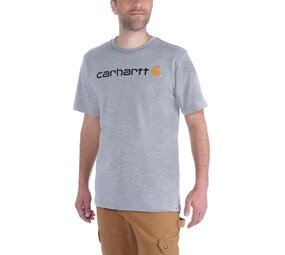Carhartt Dearborn Logo Shortsleeve Heather Gray T-Shirt Heren