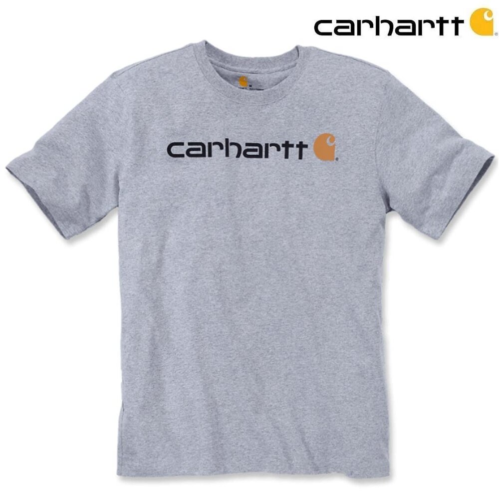 Carhartt Dearborn Logo Shortsleeve Heather Gray T-Shirt Heren