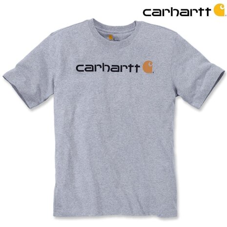 Carhartt Dearborn Logo Shortsleeve Heather Gray T-Shirt Heren