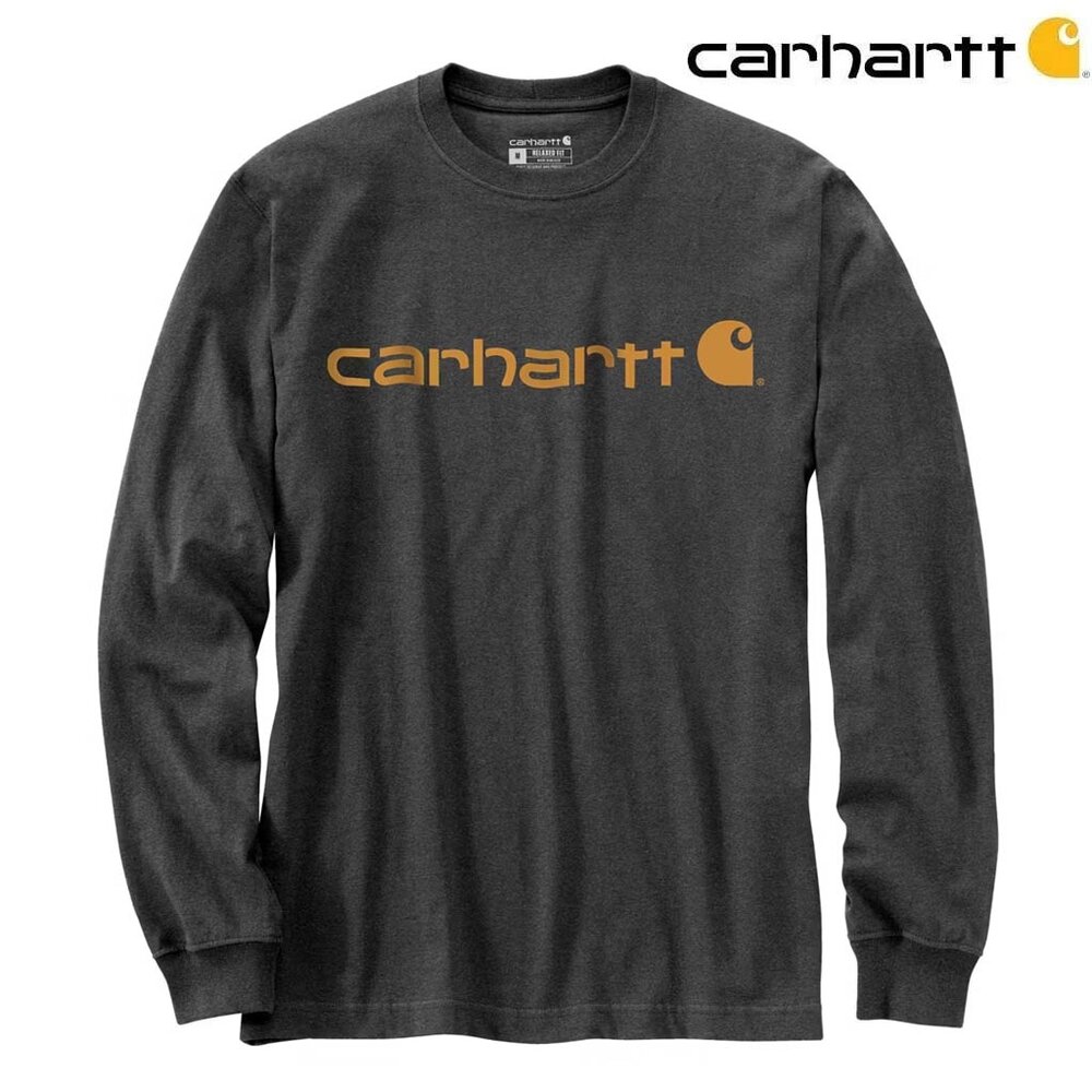 Carhartt Dearborn Relaxed Longsleeve Logo Carbon Heather Shirt Heren Carhartt Dearborn Relaxed Longsleeve Logo Carbon Heather Shirt Heren