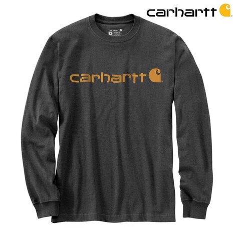 Carhartt Dearborn Relaxed Longsleeve Logo Carbon Heather Shirt Heren Carhartt Dearborn Relaxed Longsleeve Logo Carbon Heather Shirt Heren