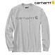 Carhartt Dearborn Relaxed Longsleeve Logo Heather Gray Shirt Heren