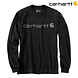 Carhartt  Dearborn Relaxed Longsleeve Logo Black Shirt Heren