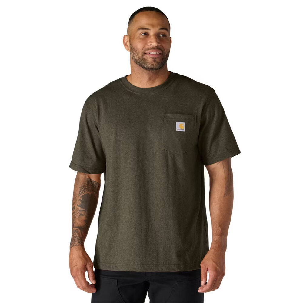 Carhartt Dearborn Pocket Shortsleeve Burnished Logs Heather T-Shirt Heren