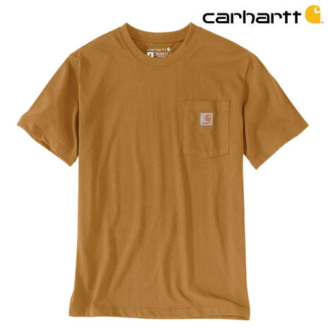 Carhartt Dearborn Pocket Shortsleeve Bruin T-Shirt Heren