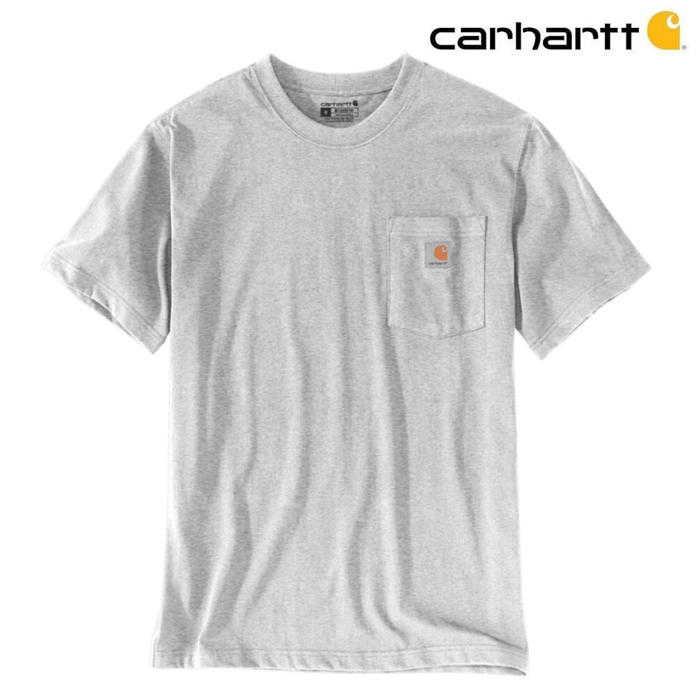 Carhartt Dearborn Pocket Shortsleeve Heather Grey T-Shirt Heren
