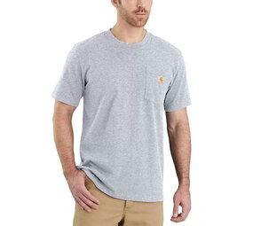Carhartt Dearborn Pocket Shortsleeve Heather Grey T-Shirt Heren
