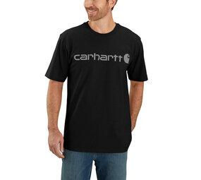 Carhartt Dearborn Logo Shortsleeve Black/Gray T-Shirt Heren