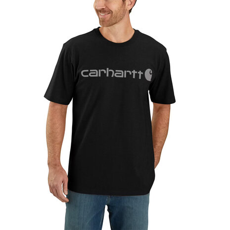Carhartt Dearborn Logo Shortsleeve Black/Gray T-Shirt Heren