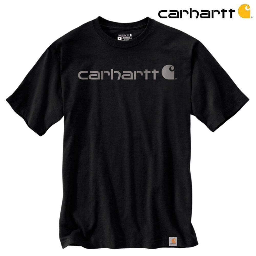 Carhartt Dearborn Logo Shortsleeve Black/Gray T-Shirt Heren