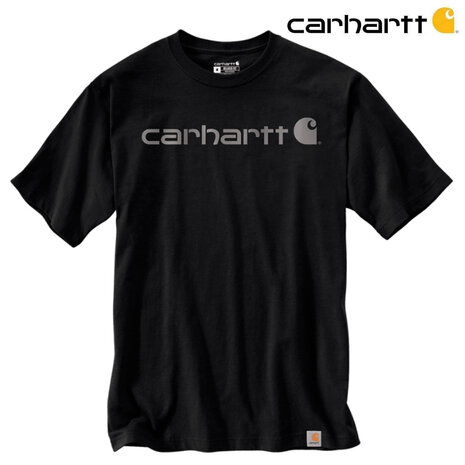 Carhartt Dearborn Logo Shortsleeve Black/Gray T-Shirt Heren