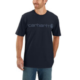 Carhartt Dearborn Logo Shortsleeve Navy/Dark Blue T-Shirt Heren