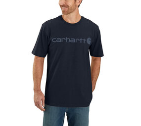 Carhartt Dearborn Logo Shortsleeve Navy/Dark Blue T-Shirt Heren