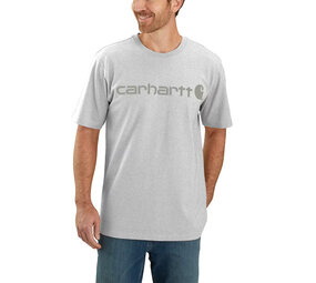 Carhartt Dearborn Logo Shortsleeve Heather Gray/Gray T-Shirt Heren