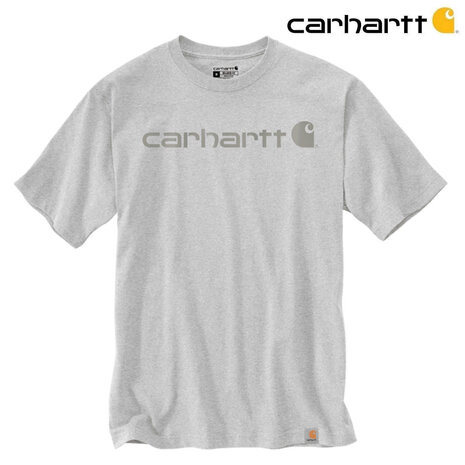 Carhartt Dearborn Logo Shortsleeve Heather Gray/Gray T-Shirt Heren