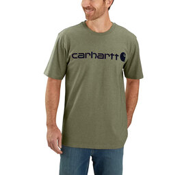 Carhartt Dearborn Logo Shortsleeve Dusty Olive T-Shirt Heren