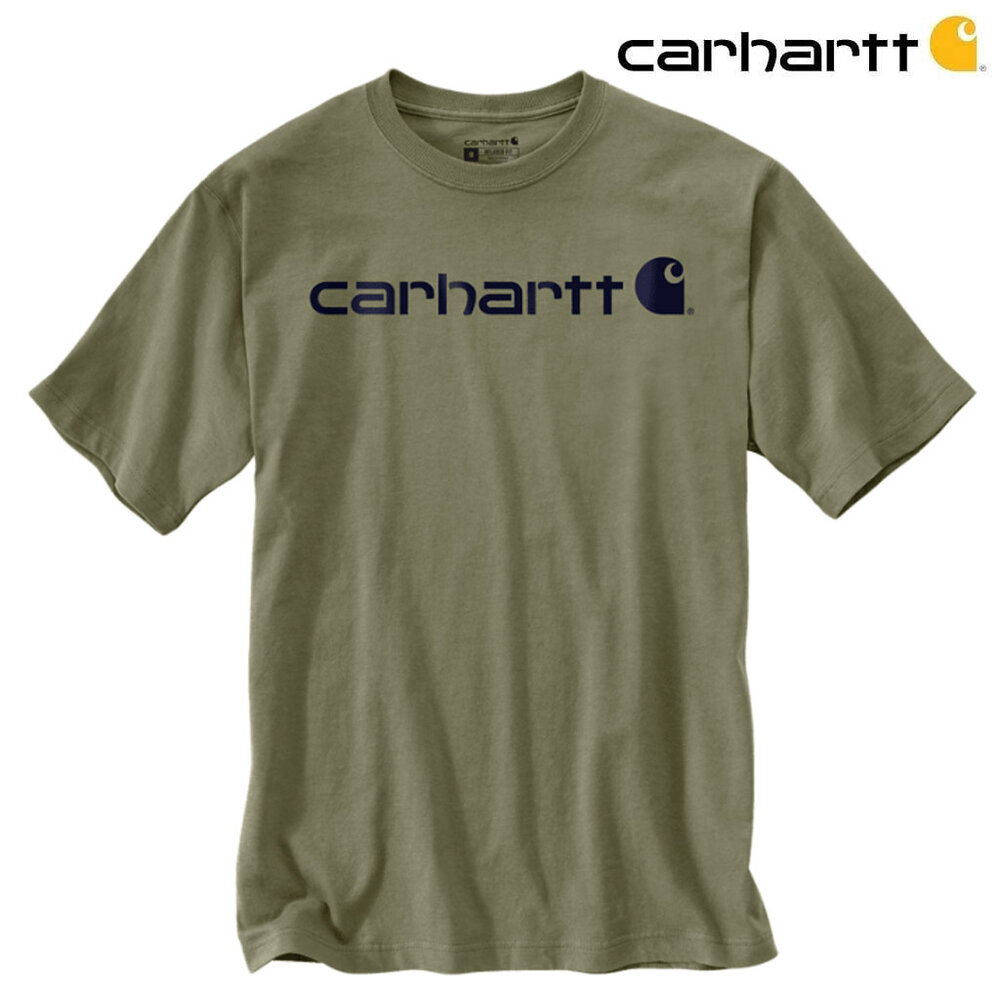 Carhartt Dearborn Logo Shortsleeve Dusty Olive T-Shirt Heren