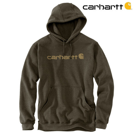 Carhartt Marquette Logo  Burnished Logs Heather Sweatshirt Heren