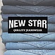 New Star 999 JV-SLIM DNM1 Stretch Denim Stone Used Jeans Heren