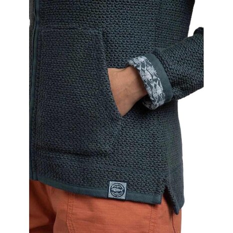 Weird Fish Sontee Full Zip Macaroni Navy Vest Dames