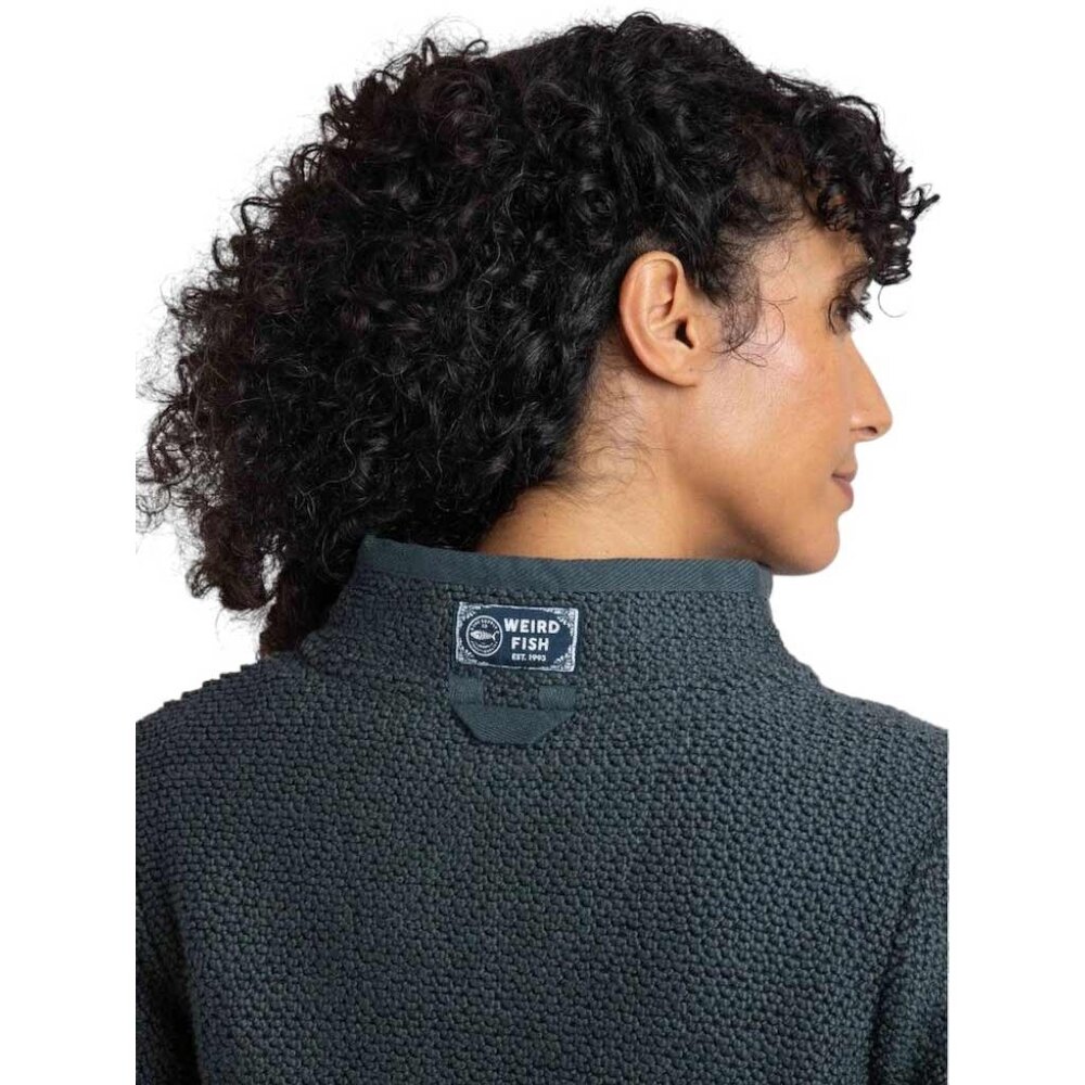 Weird Fish Sontee Full Zip Macaroni Navy Vest Dames