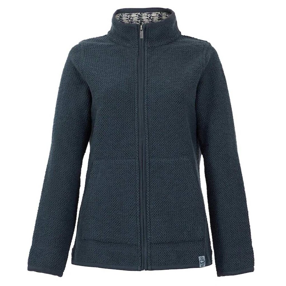 Weird Fish Sontee Full Zip Macaroni Navy Vest Dames