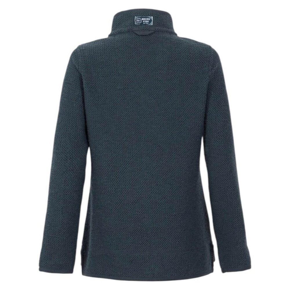 Weird Fish Sontee Full Zip Macaroni Navy Vest Dames