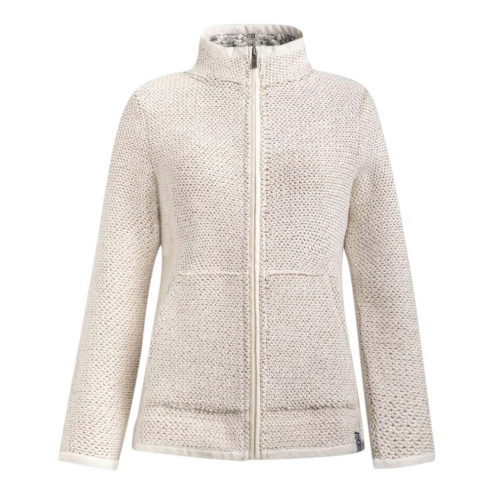 Weird Fish Sontee Full Zip Macaroni Ecru Vest Dames