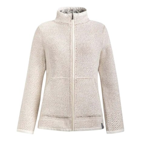 Weird Fish Sontee Full Zip Macaroni Ecru Vest Dames