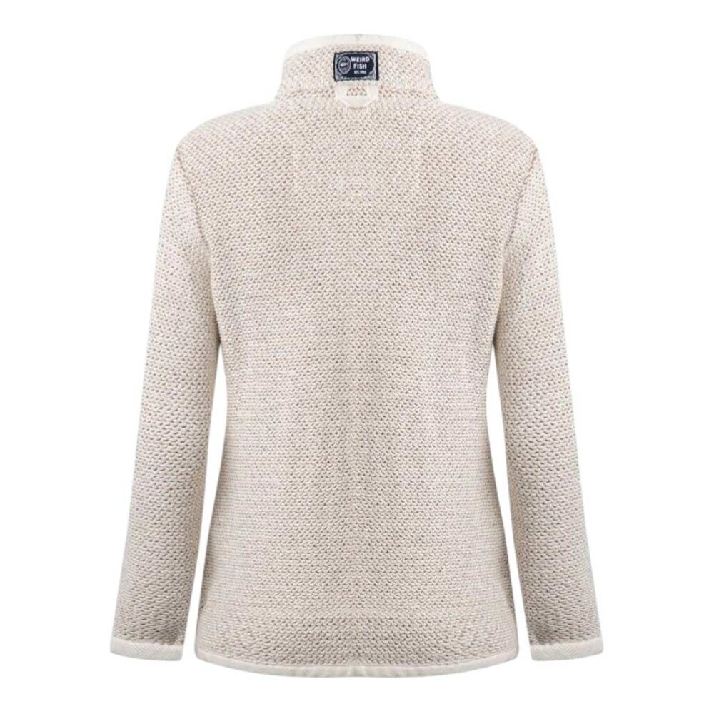 Weird Fish Sontee Full Zip Macaroni Ecru Vest Dames