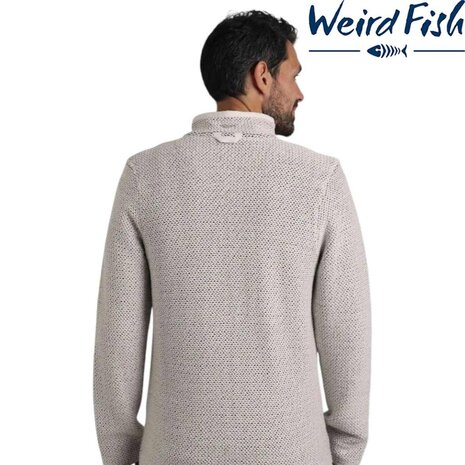 Weird Fish Transom Full Zip Macaroni Ecru Vest Heren