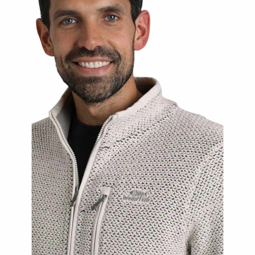 Weird Fish Transom Full Zip Macaroni Ecru Vest Heren