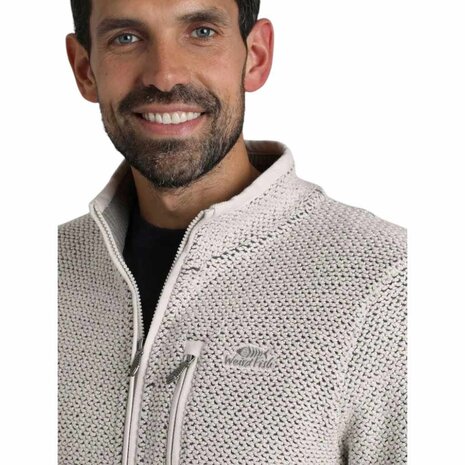 Weird Fish Transom Full Zip Macaroni Ecru Vest Heren