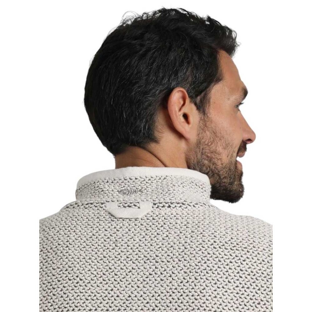 Weird Fish Transom Full Zip Macaroni Ecru Vest Heren