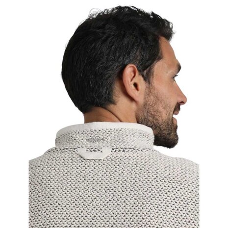 Weird Fish Transom Full Zip Macaroni Ecru Vest Heren