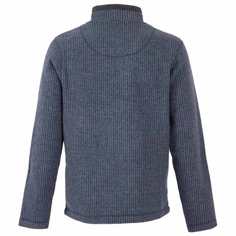 Weird Fish Newark 1/4 Zip Grid Navy Fleece Trui Heren