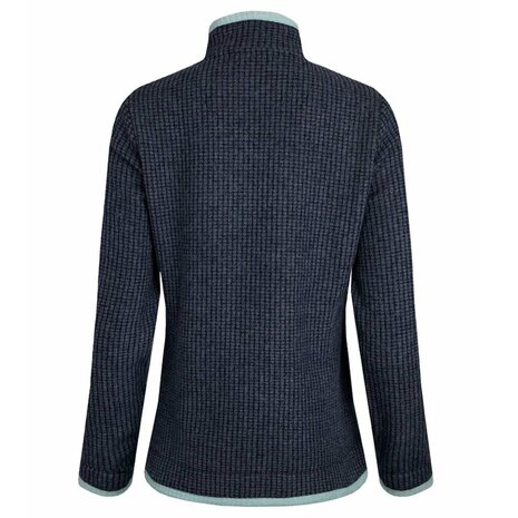 Weird Fish Ariana Full Zip Grid Rich Navy Fleece Vest Dames