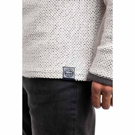 Weird Fish Cruiser 1/4 Zip Macaroni Ecru Sweatshirt Heren