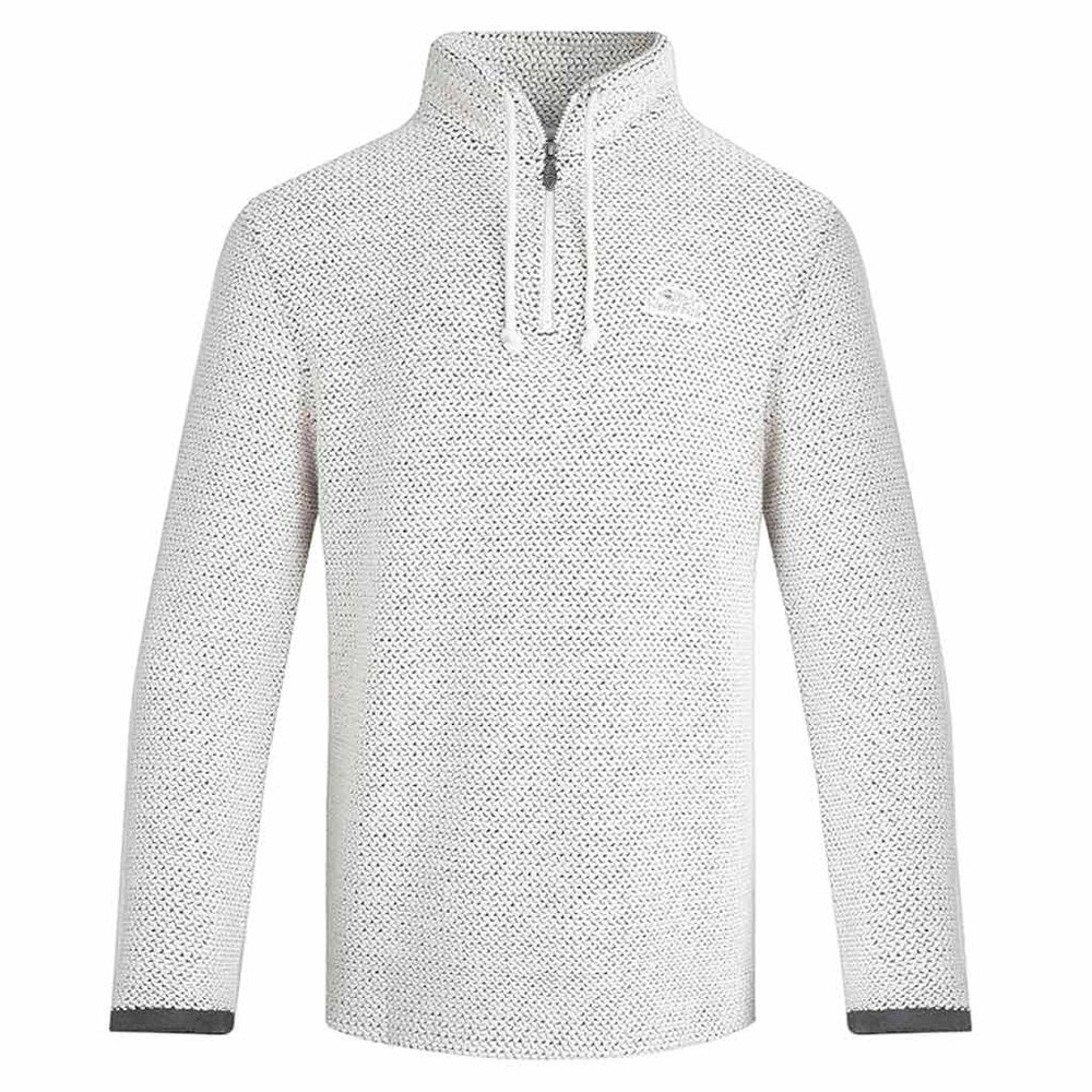 Weird Fish Cruiser 1/4 Zip Macaroni Ecru Sweatshirt Heren