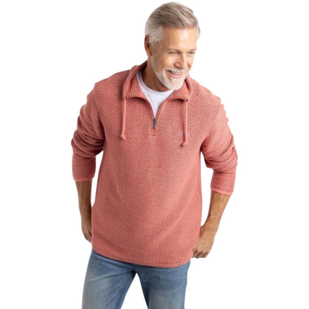 Weird Fish Cruiser 1/4 Zip Macaroni Nantucket Sweatshirt Heren