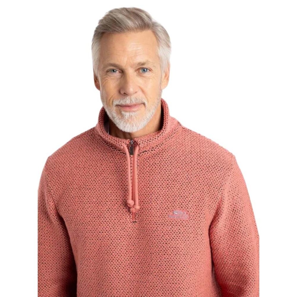 Weird Fish Cruiser 1/4 Zip Macaroni Nantucket Sweatshirt Heren