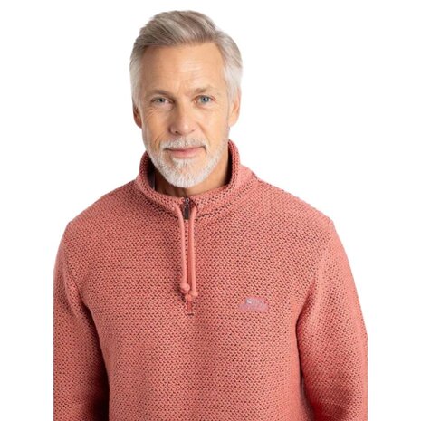 Weird Fish Cruiser 1/4 Zip Macaroni Nantucket Sweatshirt Heren