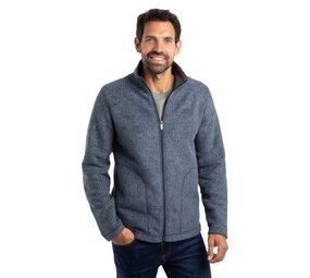 Weird Fish Shires Full Zip Grid Navy Fleece Vest Heren