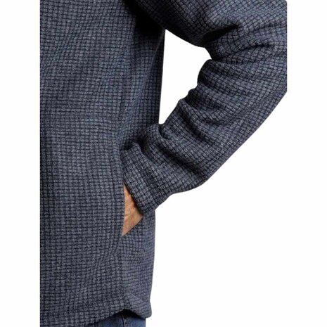 Weird Fish Shires Full Zip Grid Navy Fleece Vest Heren