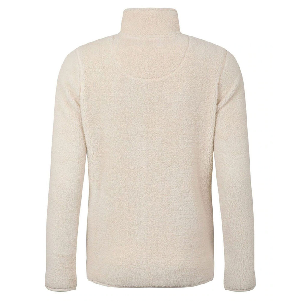 Weird Fish Lucille Lightweight Full Zip Borg Ecru Fleece Vest Dames